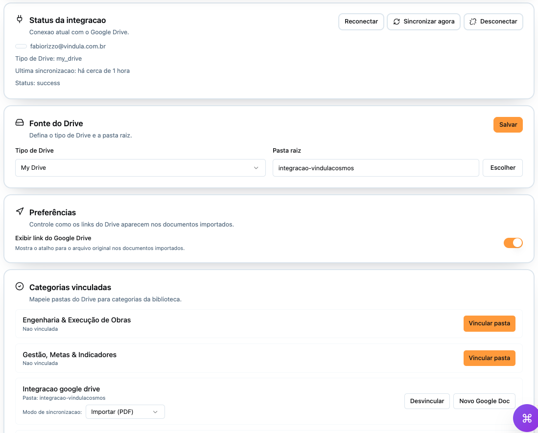 Integração com Google Drive